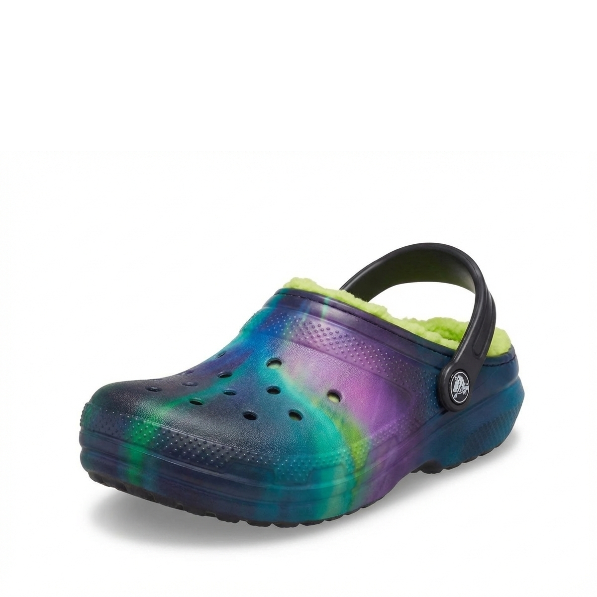 New Crocs Kid's Classic Tie Dye Lined Clog In Northern Lights
